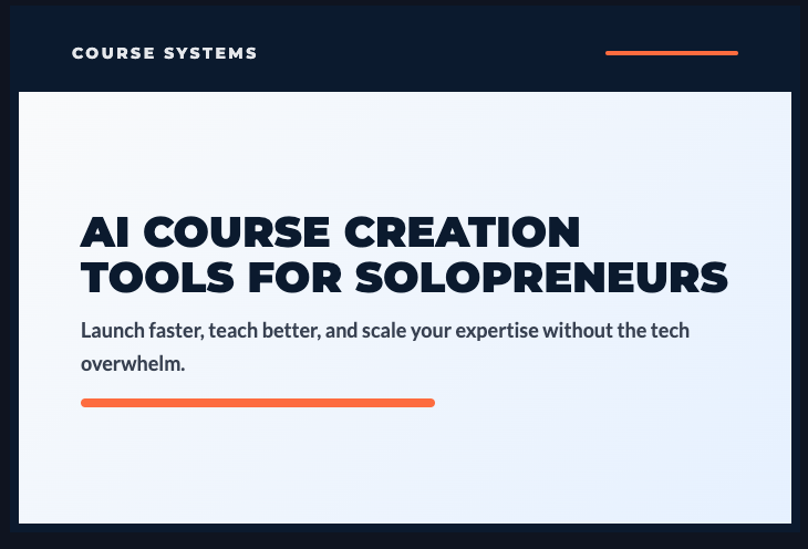 AI Course Creation Tools