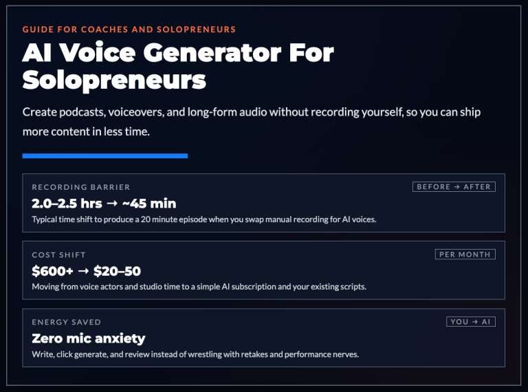 AI Voice Generator for Solopreneurs
