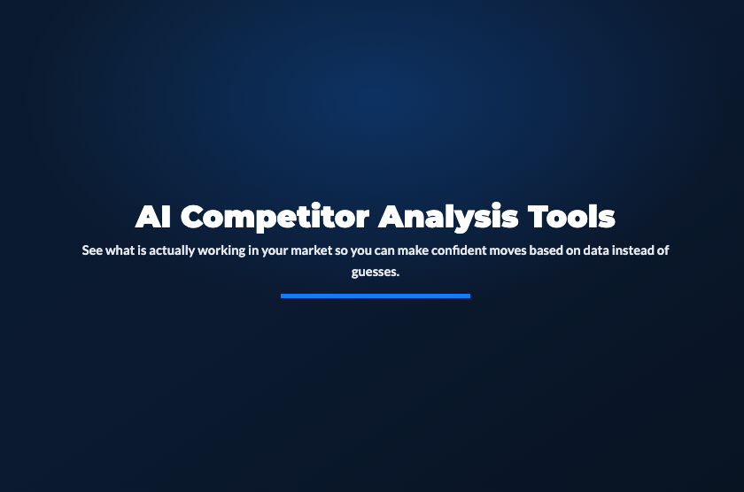 AI Competitor Analysis Tools: Know What Your Competition Is Doing ...