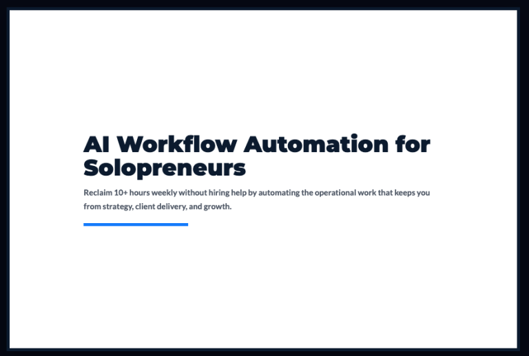 AI workflow automation for solopreneurs