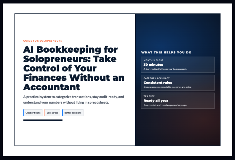 AI bookkeeping for solopreneurs