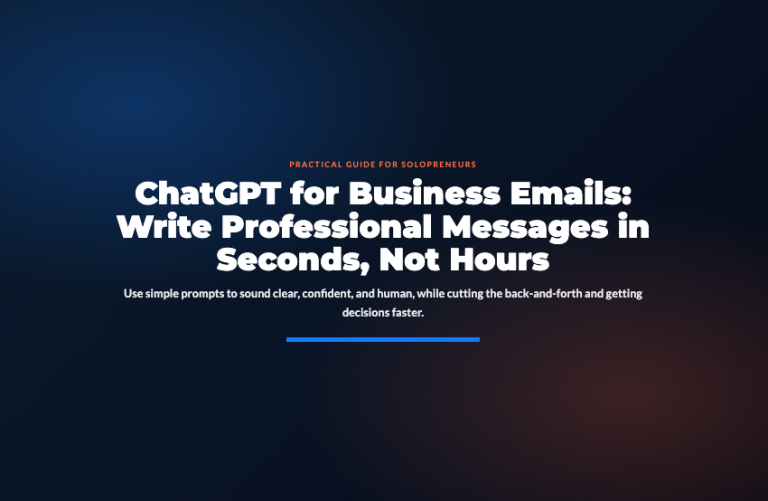 ChatGPT for business emails