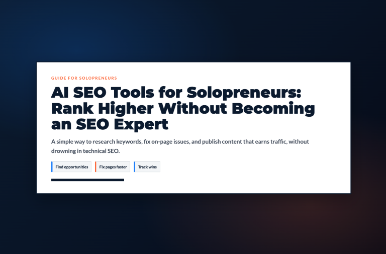 AI SEO Tools for Solopreneurs